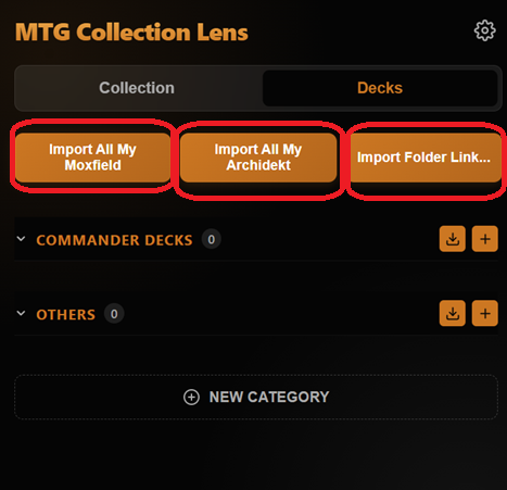 Import Settings