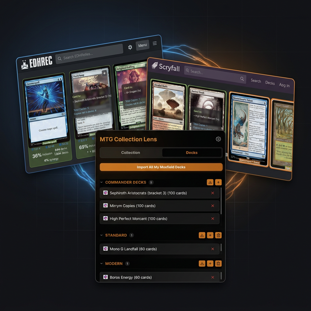 MTG Collection Lens Interface